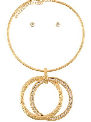 DOUBLE O NECKLACE SET GOLD